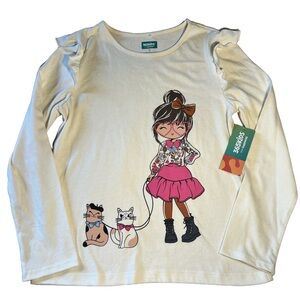 365Kids Girls Size 8 Long Sleeve Shirt Ruffle Sleeve NWT